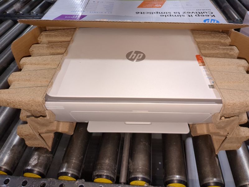 Photo 2 of HP DeskJet 2755e Wireless Color All-in-One Printer with bonus 6 months Instant Ink (26K67A), white