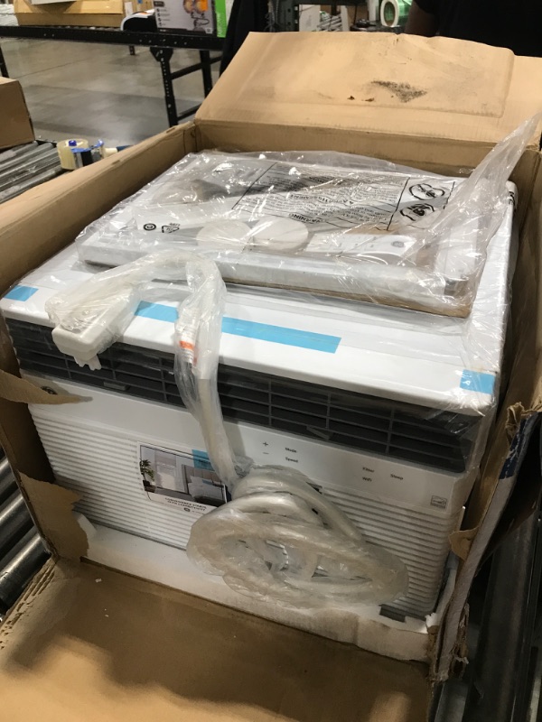 Photo 1 of 12,000 BTU 115-Volt Smart Window Air Conditioner for 550 sq ft Rooms with WiFi and Remote in White, ENERGY STAR