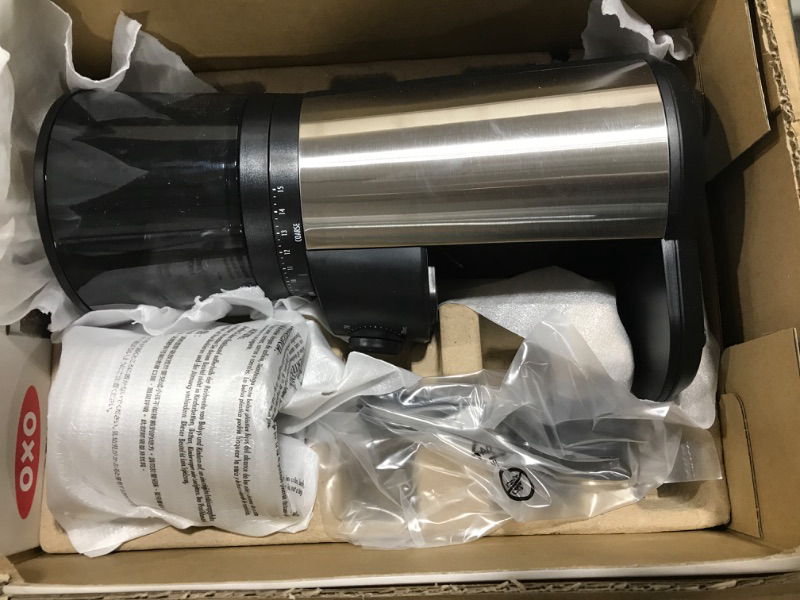 Photo 1 of 16 oz. Stainless Steel Conical Coffee Grinder with Adjustable Settings