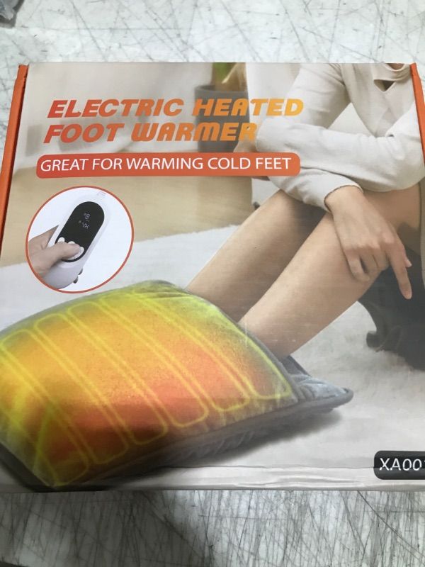 Photo 3 of 2023 New Electric Heated Foot Warmers for Men and Women, Non-Slip & Machine Washable, Fast Heating Pad with 6h Auto Off & 8 Timer, Foot Warmer Under Desk, Back Pain Relief, Hands, Shoulders, Abdomen