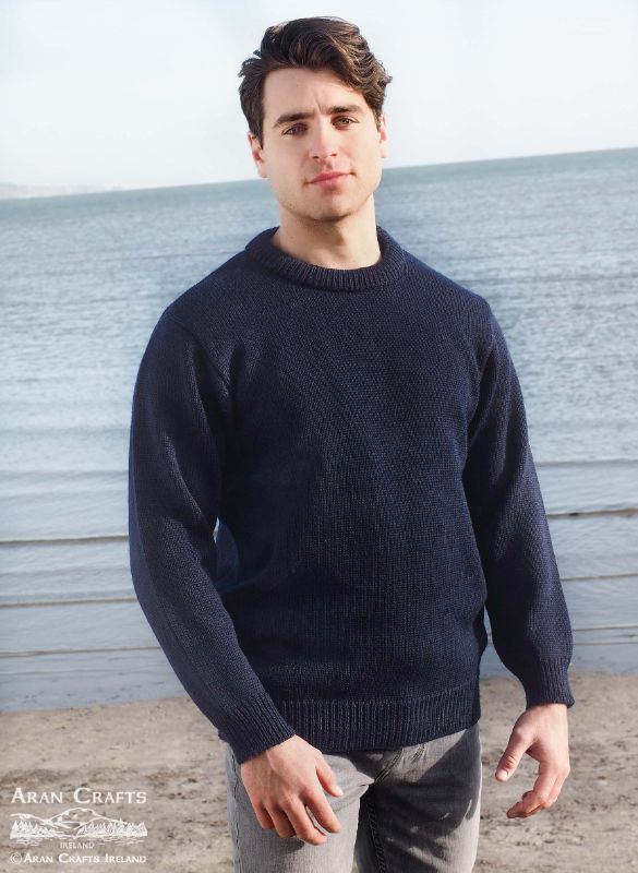 Photo 1 of Aran Crafts Plain Crew Neck Sweater (100% Wool)