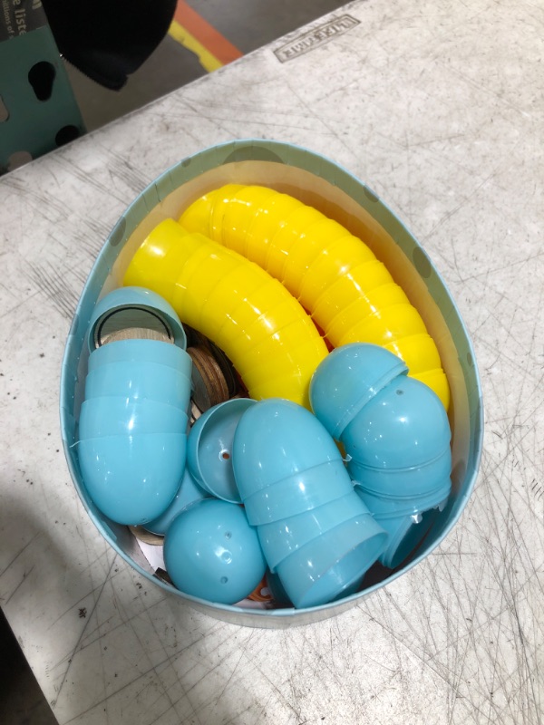Photo 2 of DN DECONATION Easter Egg Tokens with Colorful Unfilled Easter Eggs for Egg Hunt, 36 Wood Easter Egg Reward Tokens Easter Egg Fillers Easter Party Favors Blue Easter Gift for Kids 36Pcs Eggs Vibrant Blue