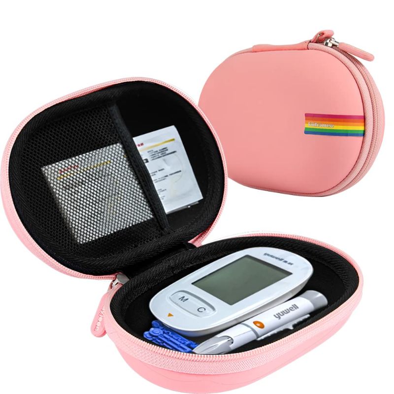 Photo 1 of Leayjeen Portable Case Compatible with Blood Glucose Monitor Kit?Holds Glucometer, Lancing Device, Blood Sugar Test Strips,Lancets and Other Diabetic Testing Accessories(Case Only)
