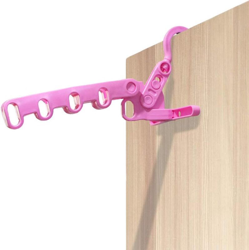 Photo 1 of  Multi-Function Hangers,Drying Rack,Suit Hangers,Travel Hangers?Pink&Blue&Green?- Pink