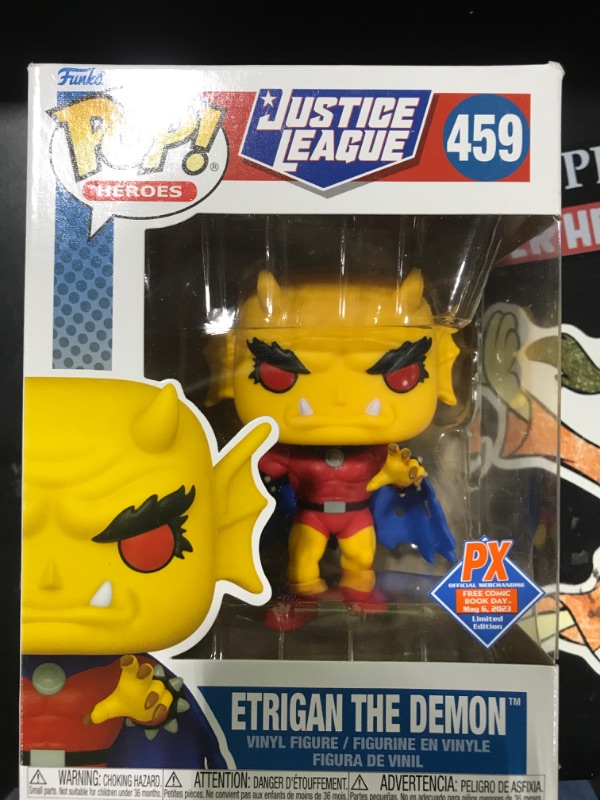 Photo 1 of unko Pop! Heroes: DC Comics - Etrigan The Demon Common Previews Exclusive Bundled with a Byron's Attic Protector