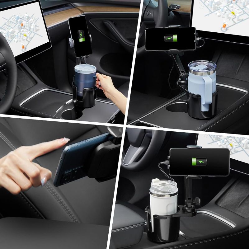 Photo 1 of 
THIS HILL 3-in-1 Car Wireless Charger Cup Holder, Upgrade 15W Charging, Car Cup Holder Phone Mount with Adjustable Base & 360° Rotation Compatible for...