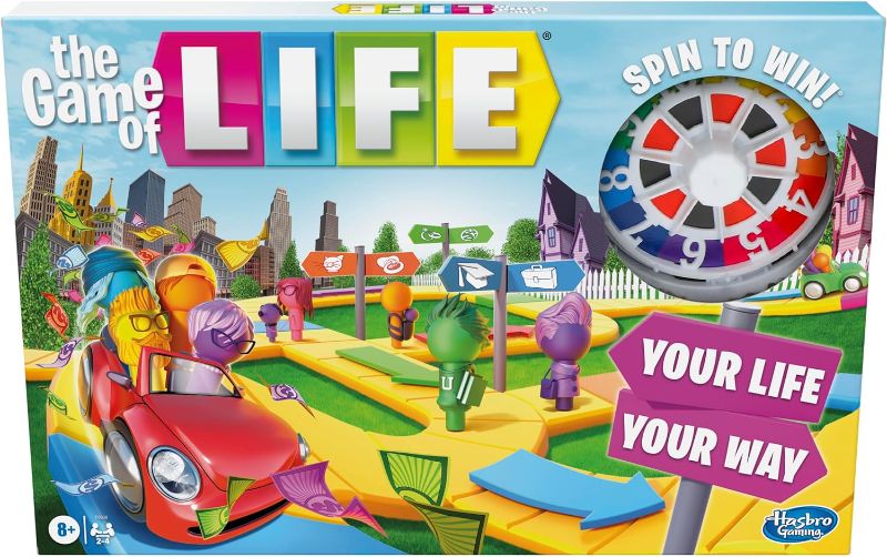 Photo 1 of 
Hasbro Gaming The Game of Life Game, Family Board Game for 2-4 Players, Indoor Game for Kids Ages 8 and Up, Pegs Come in 6 Colors
