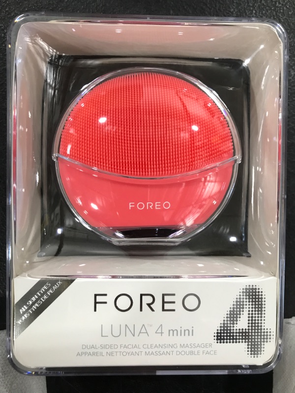 Photo 2 of FOREO Luna 4 Mini Face Cleansing Brush & Face Massager | Premium Face Care | Enhances Absorption of Facial Skin Care Products | Simple Skin Care Tools | for All Skin Types Coral
