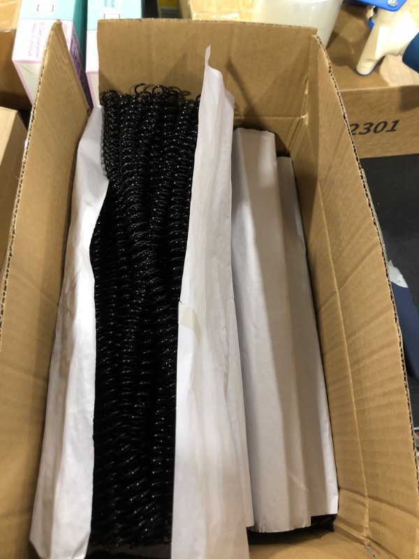 Photo 2 of 300 Pack Plastic Spiral Binding Coils, Multi Size, 3:1 Pitch, Black Binding Spirals (8mm+10mm+11mm+14mm+16mm)