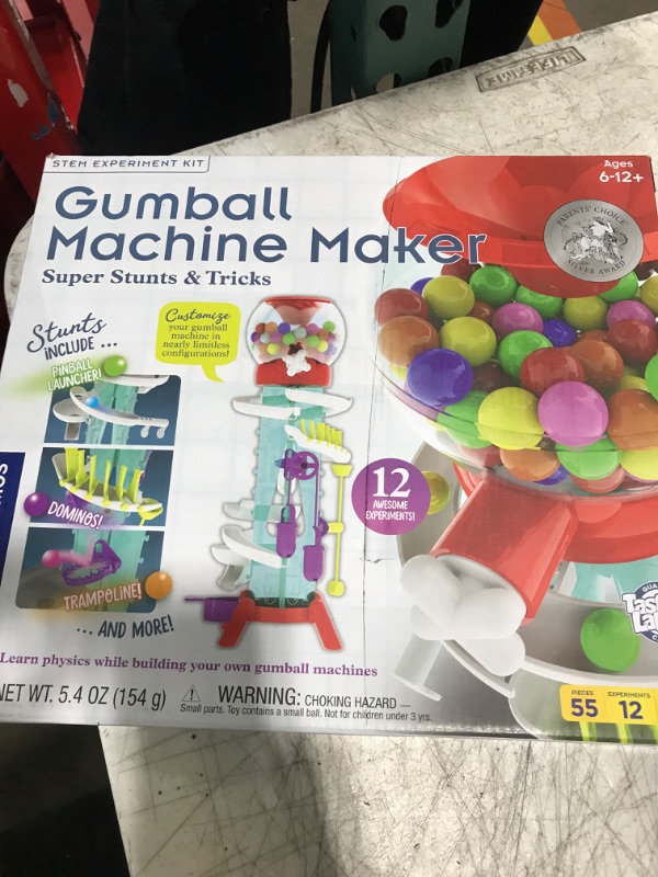 Photo 2 of Thames & Kosmos Gumball Machine Maker Lab - Build Machines with Physics & Engineering Lessons | 12 Experiments | Make Your Own Gumball Machines | Includes Gumballs | Award Winner
