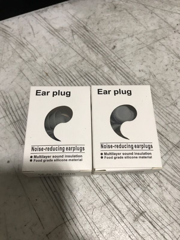 Photo 2 of Ear Plugs for Sleeping Noise Cancelling, 1Pair Super Soft Silicone Reusable Earplugs for Noise Reduction,Effective Sound Isolation Creates a Quiet Environment for Sleeping,Study,Work,Concerts.(Gray)