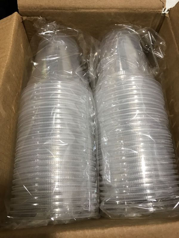 Photo 2 of Clear Plastic Cups Set, Disposable Cups for Lced Coffee, Disposable Drinking Cups, Parties Picnics, Ceremonies, Any Events for Plastic Party Cups for Birthday Party (9 OZ, 100, Count) 9 OZ 100.0