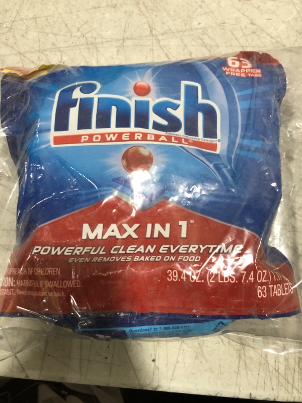 Photo 2 of Finish Powerball Tabs Max in 1 Power & Free - 63ct