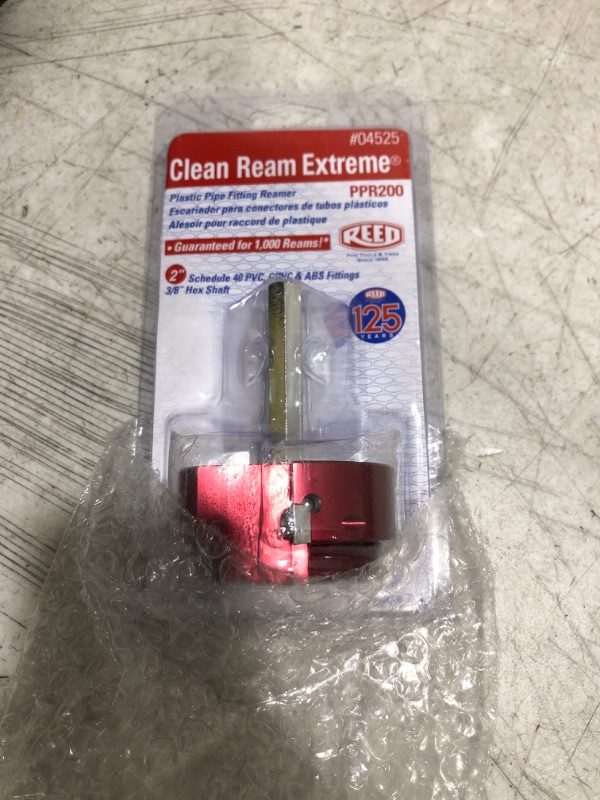 Photo 2 of Reed Tool PPR200 Clean Ream Extreme with 3/8-Inch Hex Shaft, 2-Inch Head & Reed Tool PPR150 Clean Ream Extreme with 3/8-Inch Hex Shaft, 1-½-Inch Head Aluminum 2 Inch Ream Extreme + Ream Extreme