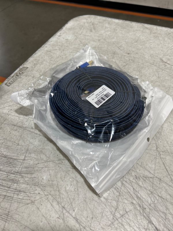 Photo 2 of LEKVKM Cat 8 Ethernet Cable 100 FT High Speed Long Internet Cable Nylon Braided Network Cable RJ45 Connectors SSTP Shielded Flat LAN Cable Cat8 ethernet Cables 100feet for PC 100FT