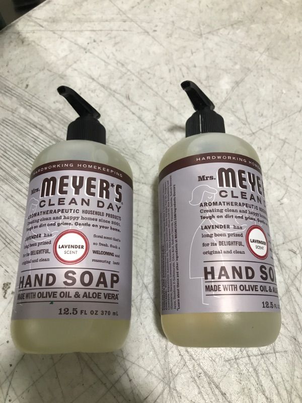 Photo 2 of  2Pack -Mrs. Meyer's Hand Soap, Made with Essential Oils, Biodegradable Formula, Lavender, 12.5 fl. oz