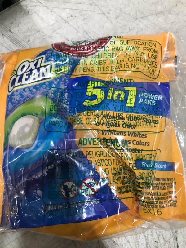 Photo 2 of Arm & Hammer Plus Oxi Clean Laundry Detergent, Fresh Scent, 42 Little Power Paks, Count 2