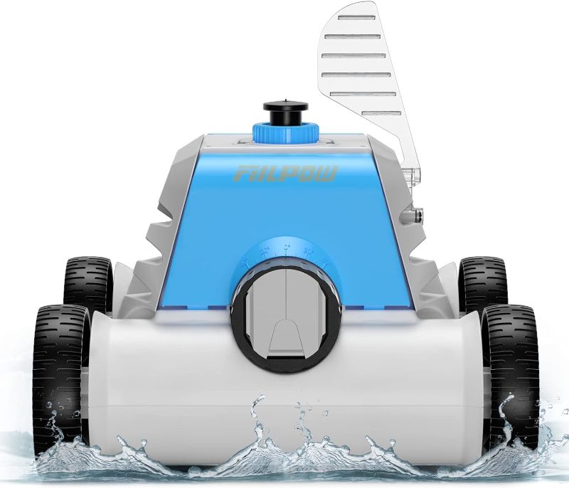 Photo 1 of Cordless Robotic Pool Cleaner, Automatic Pool Vacuum with Dual-Suction, Auto-Docking, 90 Mins Runtime, Lightweight, IPX8 Waterproof, for Pools Up to 800 Sq.ft, Blue
