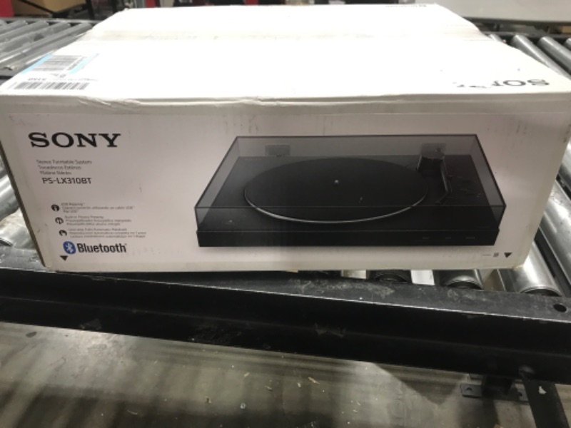 Photo 2 of Sony PS-LX310BT Belt Drive Turntable: Fully Automatic Wireless Vinyl Record Player with Bluetooth and USB Output Black