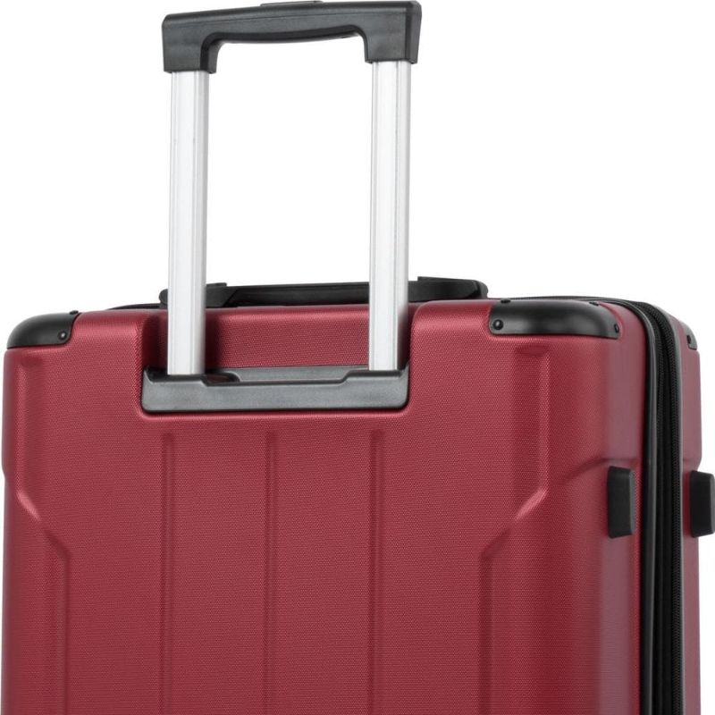 Photo 1 of JASMODER 3-Piece Carry Bag Hardshell Luggage Set Spinner Suitcase with TSA Lock Lightweight 20 in. X 24 in. X 28 in. (Set of 3), Red
