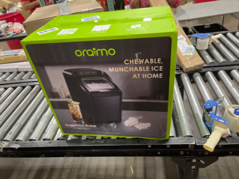 Photo 4 of Oraimo Nugget Ice Maker, Makers Countertop, 26 Lbs/Day Tooth-Friendly Chewable with Self-Cleaning & Auto Water Refill, Sonic Pebble Maker Machine for Party, RV, Home and Kitchen 26lbs/24H Black 1
