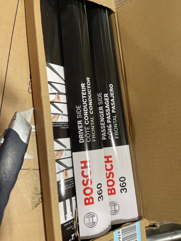 Photo 1 of BOSCH 360 Complete Vehicle Wiper Blade Kit - Includes Front Beam Blades (Pair) + Rear Wiper Blade (1) - 26"/20"/12" (B36006) Front (26" & 20") + Rear (12") 360 Combo Pack (Front + Rear)