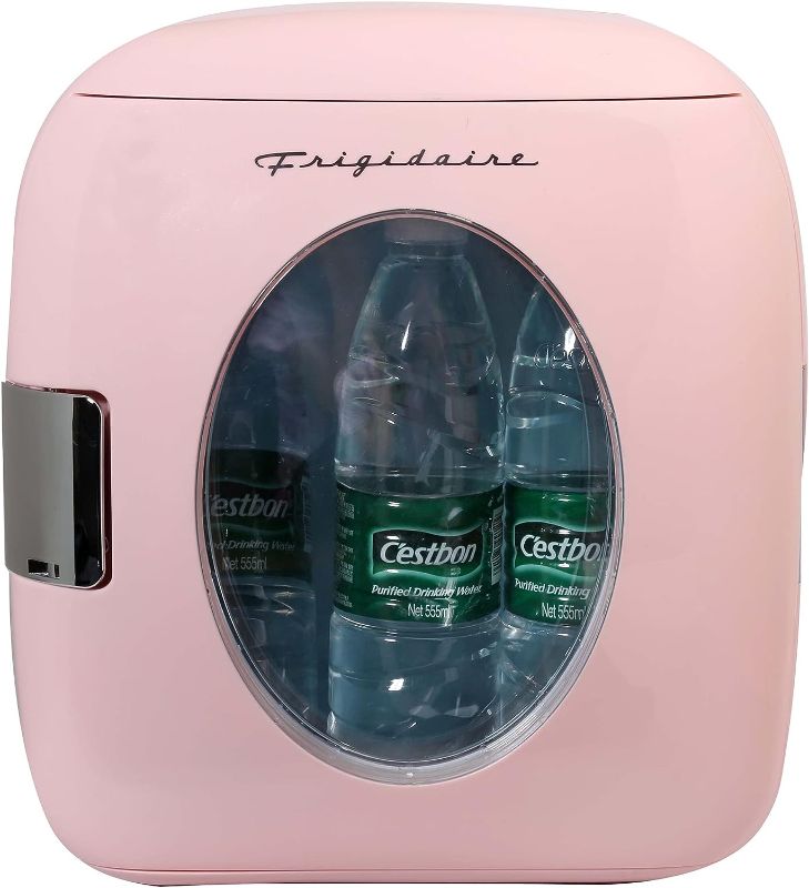 Photo 1 of FRIGIDAIRE EFMIS462-PINK 12 Can Retro Mini Portable Personal Fridge/Cooler for Home, Office or Dorm, Pink
