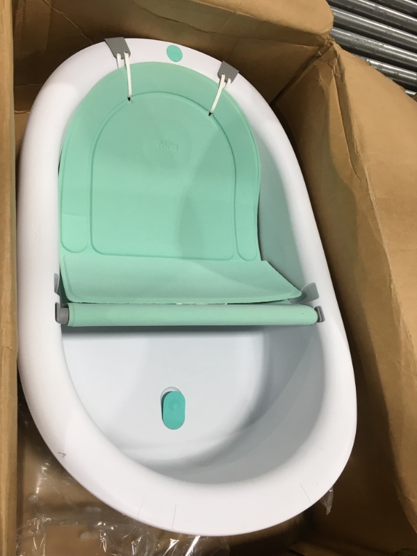 Photo 2 of Frida Baby 4-in-1 Grow-with-Me Baby Bathtub, Baby Tub for Newborns to Toddler with Removable Bath Seat & Backrest for Bath Support in Tub
