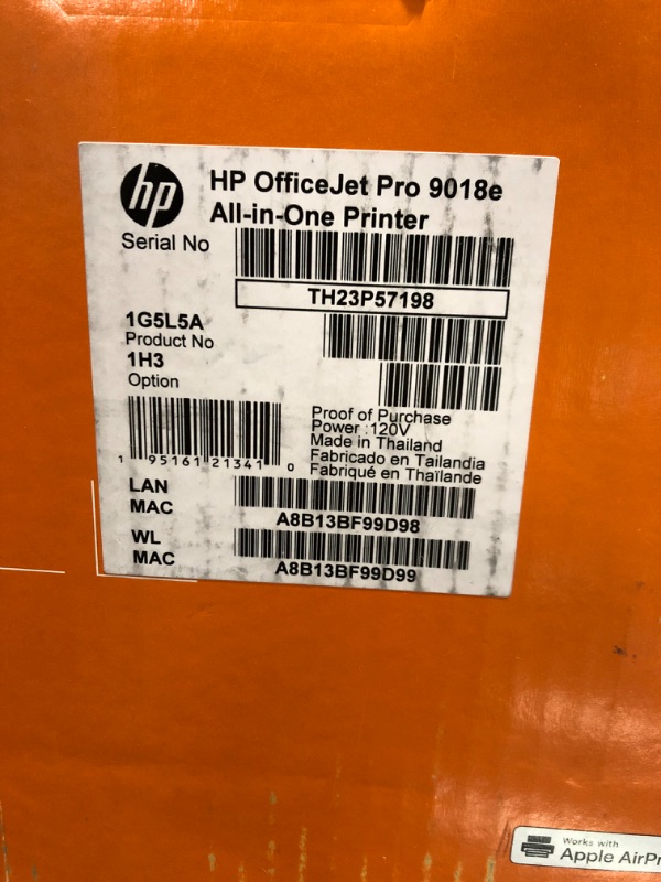 Photo 3 of HP OfficeJet Pro 9018e All-in-One Wireless Color Inkjet Printer
