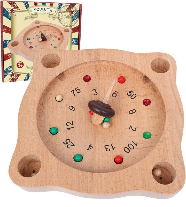 Photo 1 of GOTHINK Wooden Tyrolean Roulette Board Game, Exercise Skills in Math, Simple and Fun Educational Game for Kids and Adults

