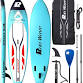 Photo 1 of Run Wave Inflatable Stand Up Paddle Board 10.6'×34''×6''(6''Thick) Non-Slip Wide Stance Deck with SUP Accessories & Adjustable Paddle, Double-Action Pump, Leash, Bottom Fins, Seat** CHECK COMMENTS