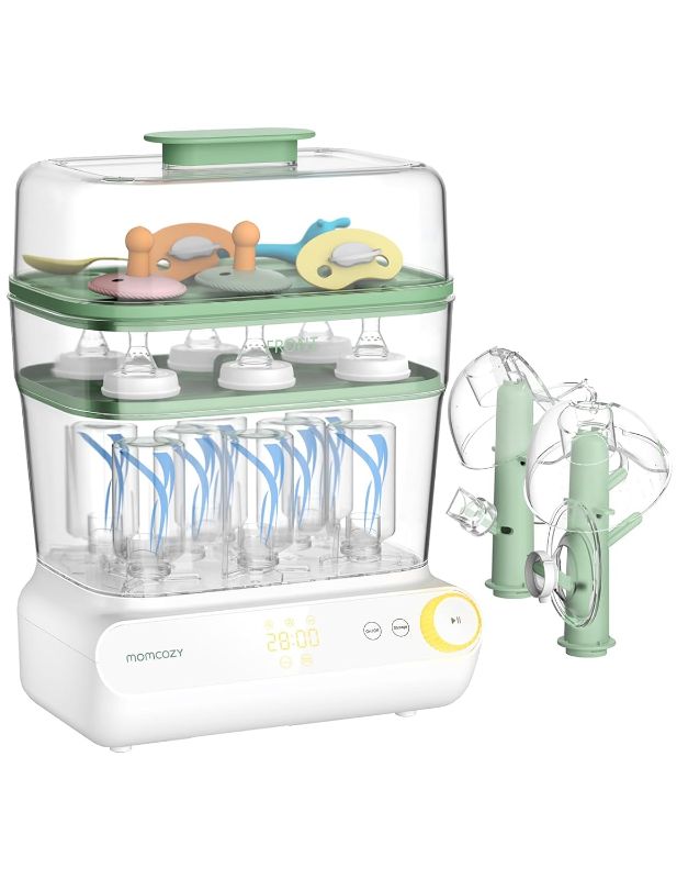 Photo 1 of Momcozy 3 Layers Large Bottle Sterilizer and Dryer, Fast Sterilize and Dry, Universal Bottle Sterilizer for All Bottles & Breast Pump Accessories, Touch Screen & Auto-Off Bottle Sanitizer 