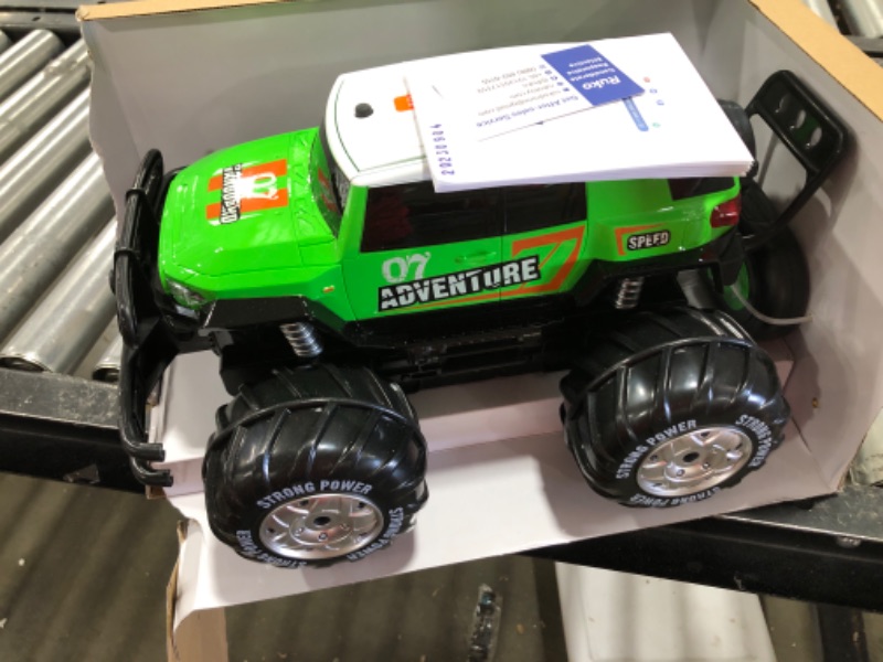Photo 2 of Ruko 1601AMP2 Amphibious Remote Control Cars, 1:10 Scale All Terrains 4WD RC Car, IPX6 Waterproof Monster Truck with Lights, 2 Rechargeable Batteries for 50min Play, Gifts for Kids (Green)