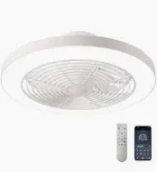 Photo 1 of Orison Low Profile Ceiling Fan with Lights- 19.7 in Smart Bladeless ceiling fans