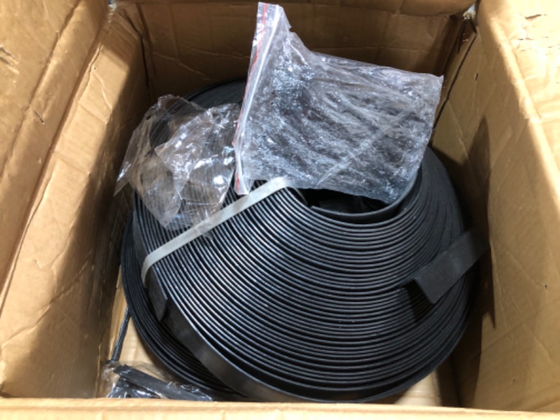 Photo 2 of 2.5'' x 200' Landscape Edging Kit No Dig Edging Border Coil Include 60 Anchoring Spikes 10 Connectors Plastic Garden Edging Border for Lawn Garden Grass Yard Home School, Black Black 2.5 Inch