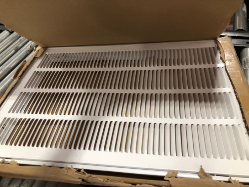 Photo 2 of EZ-FLO 61671 Steel Return Air Filter Grille for Sidewall and Ceiling Installation, 16" x 25" White