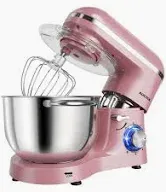 Photo 1 of 9.5QT Stand Mixer, DOBBOR 660W 7 Speeds Tilt-Head Kitchen Mixers, Food Mixer Bowl with Dough Hook, Whisk, Beater, Splash Guard for Baking Bread, Cake, Cookie, Pizza, Muffin, Salad and More - PINK