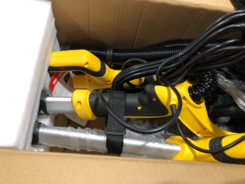 Photo 4 of Drywall Sander, Electric Drywall Sander with Vacuum, Automatic Dust Removal, 7 Variable Speed, 900-1800RPM, 26’ Power Cord, Labor-Saving Handle and Patented Fixture for Ceiling Sanding, LED Light 