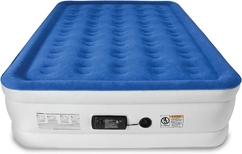 Photo 1 of SoundAsleep Dream Series Luxury Air Mattress with ComfortCoil Technology & Built-in High Capacity Pump for Home & Camping- Double Height, Adjustable, Inflatable Blow Up, Portable - Queen Size
