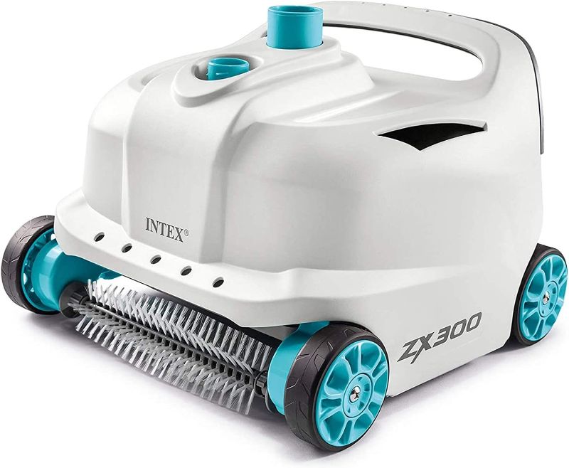 Photo 1 of Intex 28005E Deluxe ZX300 Automatic Pool Cleaner, 700 GPH, Pressure Side, Above Ground Swimming Pool Floor/Wall Cleaner Robot Vacuum w/ 21 Foot Hose
