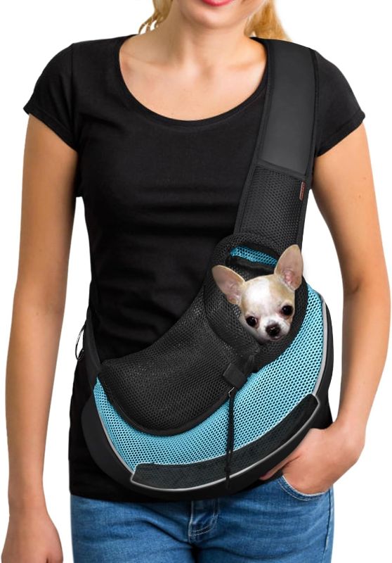 Photo 1 of YUDODO Pet Dog Sling Carrier Breathable Mesh Travel Safe Sling Bag Carrier for Dogs Cats
