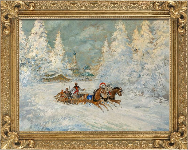 Photo 1 of FOLKOR Wood Frame for 16x20 Canvas Paintings, Finished 16x20 Gold Frame for Oil Painting Art Prints, Antique Ornate Picture Frame for Landscape Portrait Wall Decor, No Back & Cover (Gold) 