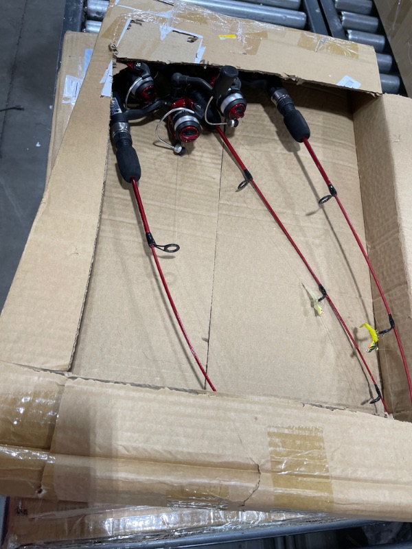 Photo 1 of 3 red fishing poles 