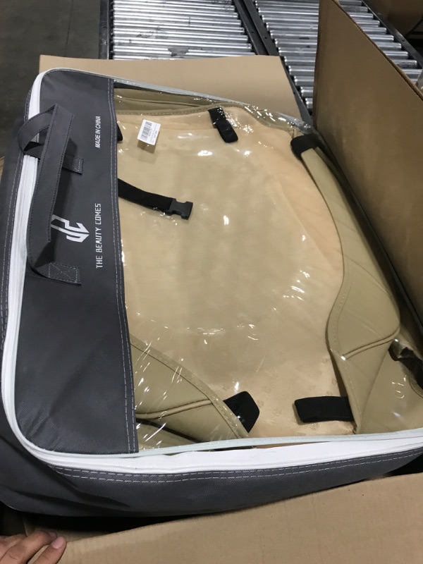 Photo 2 of NUNIVAK Full Coverage Leather Car Seat Covers Full Set Fit for Cars Trucks Sedans with Waterproof Leatherette in Automotive Seat Cover Accessories (Beige) Beige Full Set