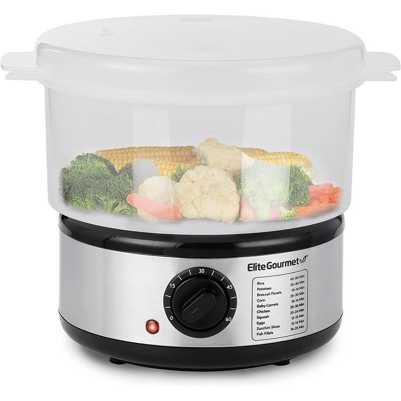 Photo 1 of 2 Quart Elcteric Food Vegetable Steamer with BPA-Free Steamer Tray Auto Shut-off 60-min Timer

