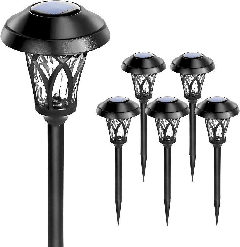 Photo 1 of GIGALUMI Solar Lights Outdoor Waterproof, 6 Pack LED Solar Garden Lights, Solar Lights for Outside, Yard, Patio, Landscape, Walkway (Warm White)