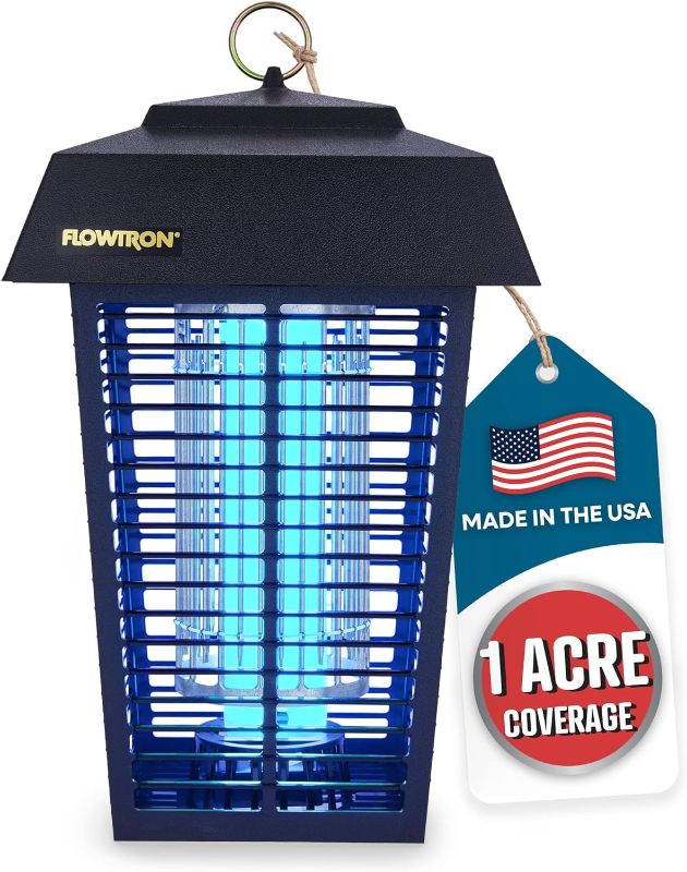 Photo 1 of Flowtron Electric Bug Zapper 1 Acre Outdoor Insect Control with Dual Lure Method, 40W UV Light & Octenol Attractant for Fly & Mosquito, 5600V Kill Grid, Made in USA, UL Certified

