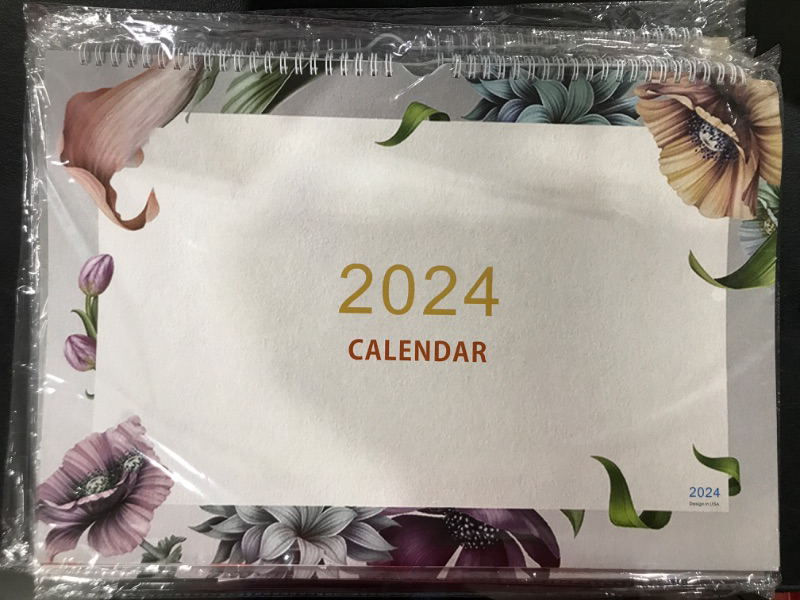 Photo 1 of Plantime Desk Calendar, Yearly Wall Pad Calendar Daily Planners Ruled Blocks 17"x12" To Do List Notepad (Floral)