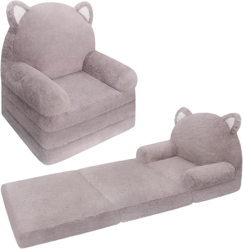 Photo 1 of QIUODO Toddler Chair Plush with Removable Cover, Kids Sofa Bed to Lounger, Comfy Kids Couch for Kids Age 1-3
