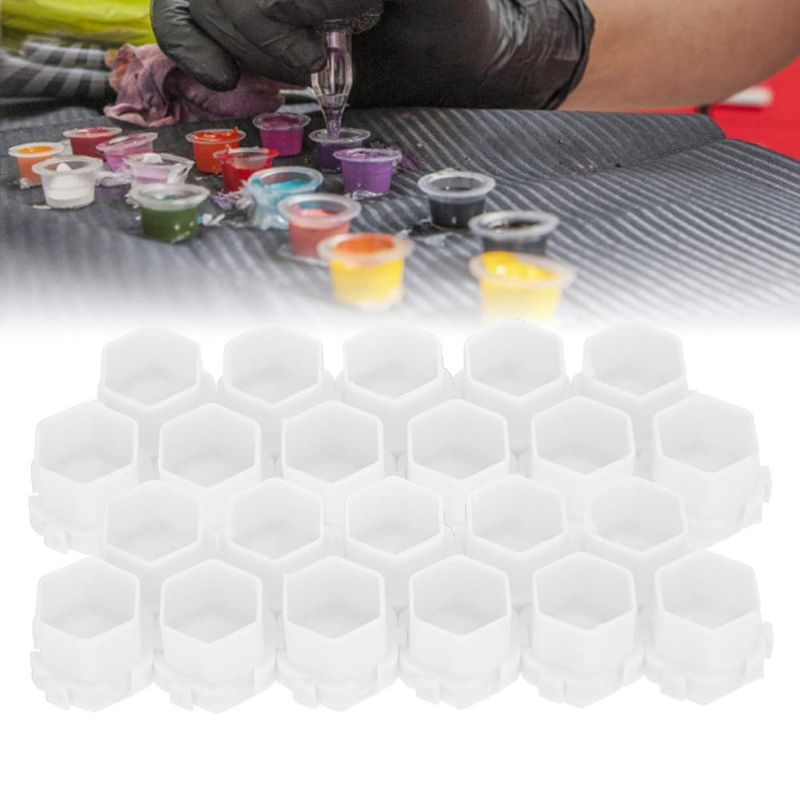 Photo 1 of 200Pcs Tattoo Ink Cups Honeycomb Shape Pigment Holder Cups Permanent Makeup Supplies Small Pigment Tattoo of Body Art Ink